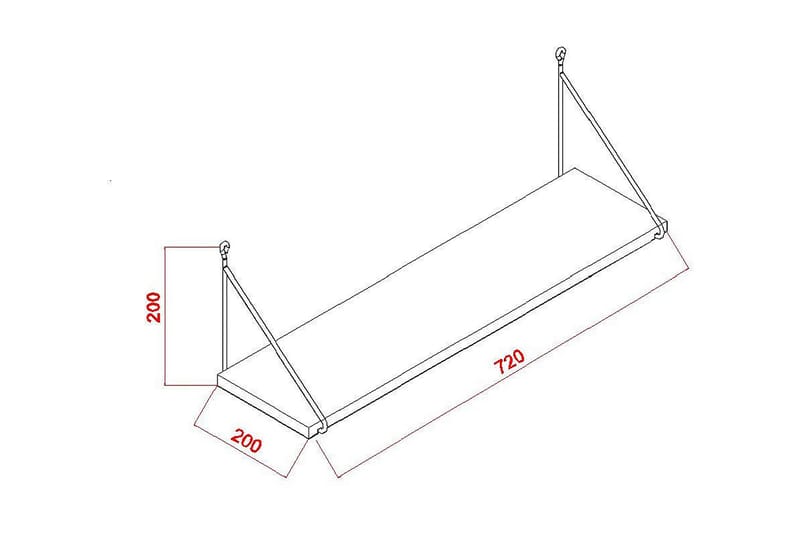 Decormet Vägghylla - Brun - Förvaring - Köksförvaring - Kökshylla