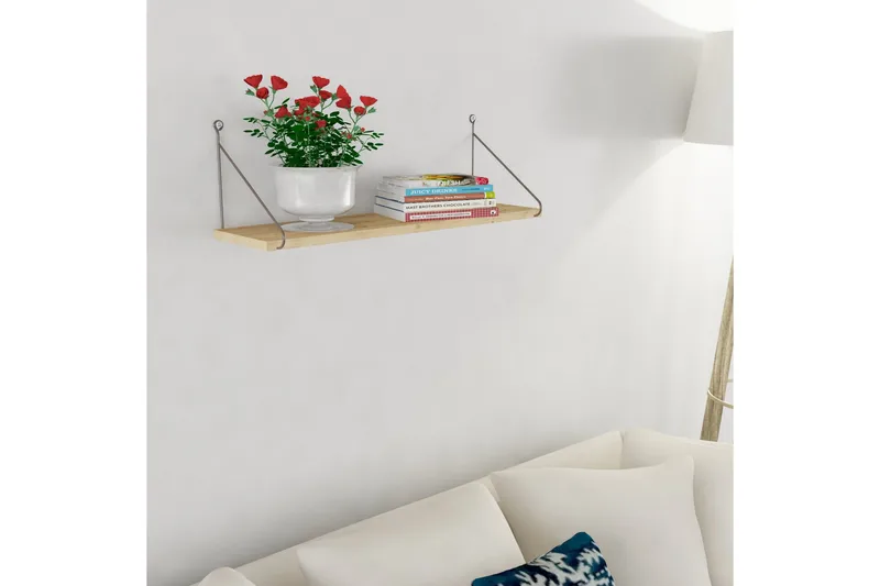 Decormet Vägghylla - Ljusbrun - Förvaring - Köksförvaring - Kökshylla