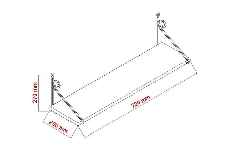 Decormet Vägghylla - Vit - Förvaring - Köksförvaring - Kökshylla