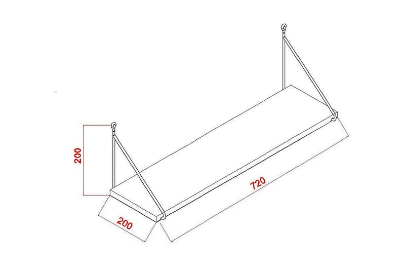 Decormet Vägghylla - Vit/Grå - Förvaring - Köksförvaring - Kökshylla
