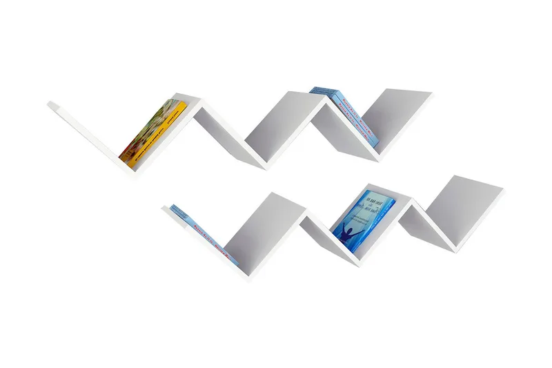 Decormet Vägghylla W-form - Vit/Orange - Förvaring - Köksförvaring - Kökshylla