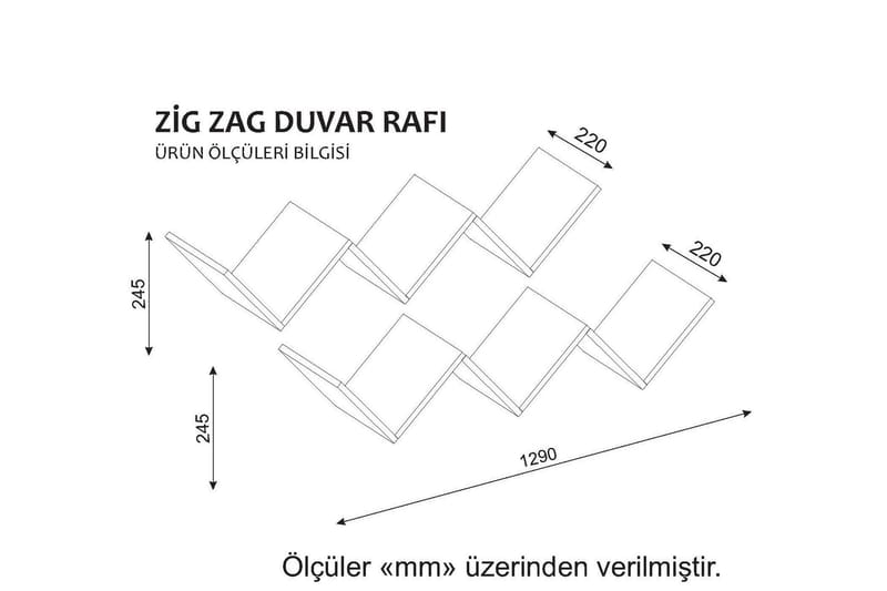 Decormet Vägghylla W-form - Vit/Orange - Förvaring - Köksförvaring - Kökshylla