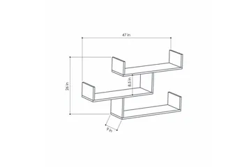 Decorta Vägghylla - Mörkgrå - Förvaring - Köksförvaring - Kökshylla