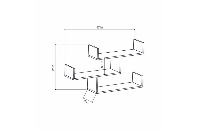 Decorta Vägghylla - Mörkgrå - Förvaring - Köksförvaring - Kökshylla