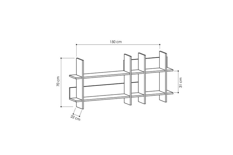 Decorta Vägghylla - Vit - Förvaring - Köksförvaring - Kökshylla