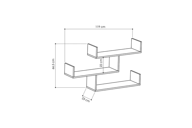 Decorta Vägghylla - Vit - Förvaring - Köksförvaring - Kökshylla