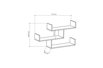 Decorta Vägghylla - Vit - Förvaring - Köksförvaring - Kökshylla