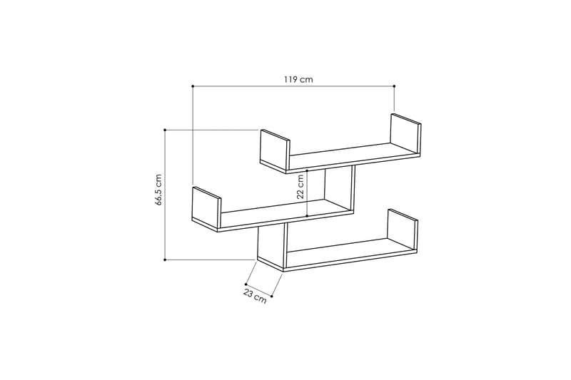 Decorta Vägghylla - Vit - Förvaring - Köksförvaring - Kökshylla