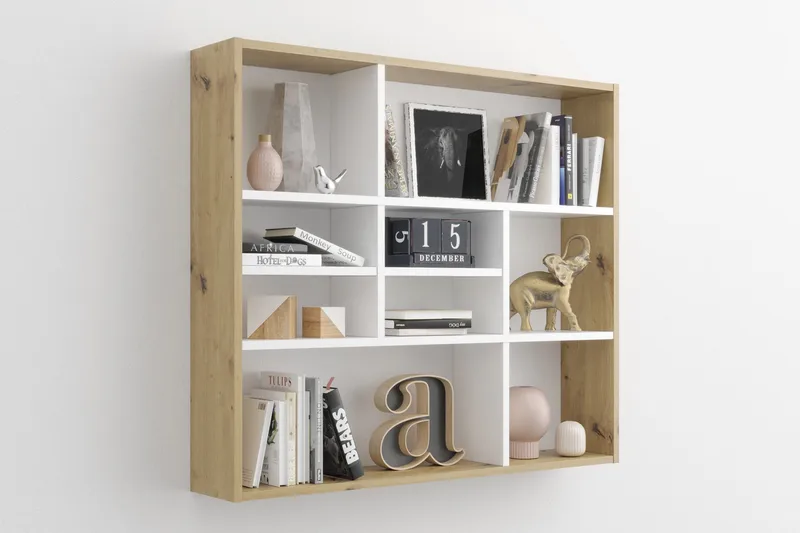 Delphie Vägghylla 90 cm - Brun/Vit - Förvaring - Köksförvaring - Kökshylla