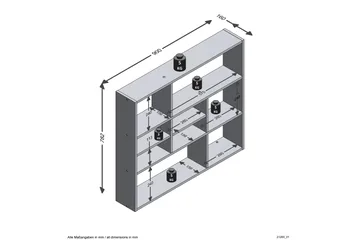 Delphie Vägghylla 90 cm - Brun/Vit - Förvaring - Köksförvaring - Kökshylla