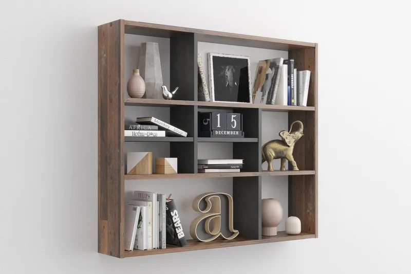 Delphie Vägghylla 90 cm - Brun/Vit - Förvaring - Köksförvaring - Kökshylla