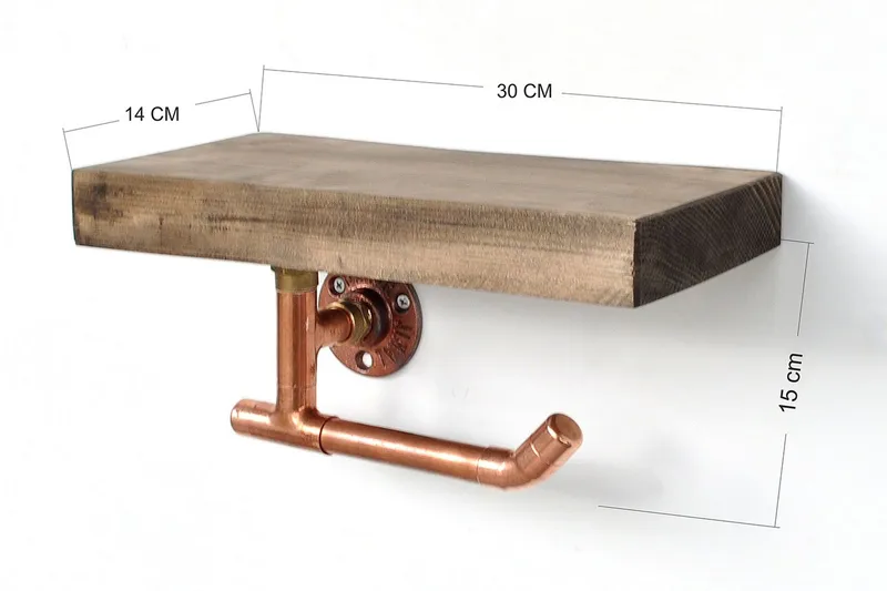 Desgrar Vägghylla 30x15 cm - Guld - Förvaring - Köksförvaring - Kökshylla