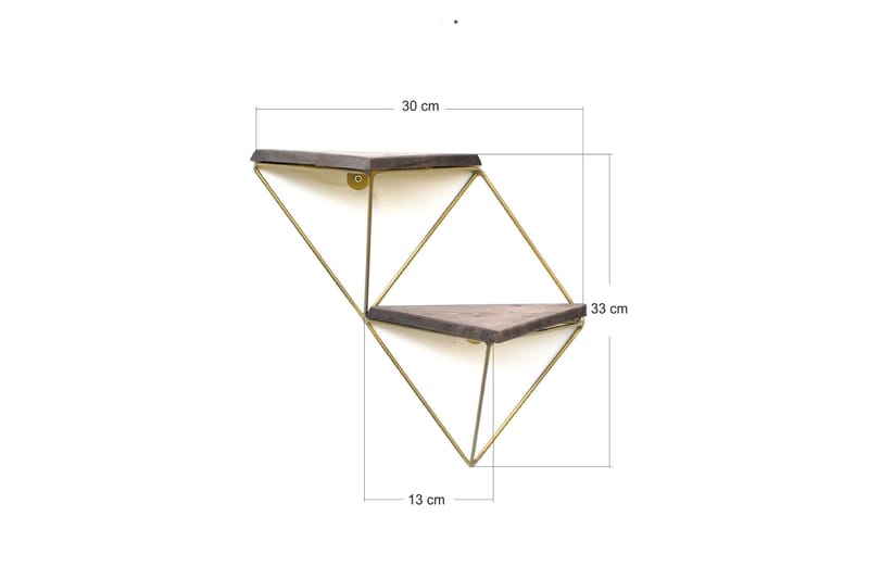 Desgrar Vägghylla 30x33 cm - Brun - Förvaring - Köksförvaring - Kökshylla