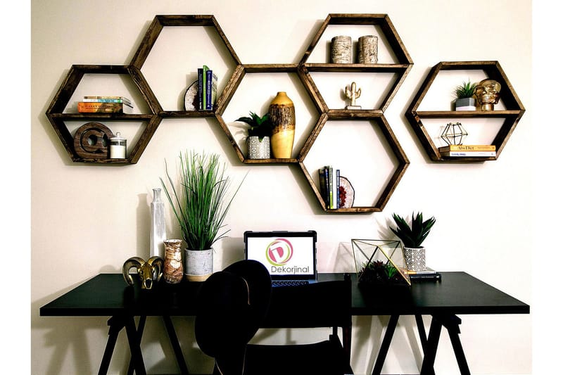 Desgrar Vägghylla 40x37 cm - Brun - Förvaring - Köksförvaring - Kökshylla