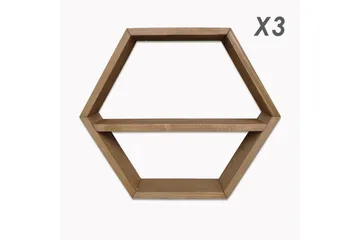 Desgrar Vägghylla 40x37 cm - Brun - Förvaring - Köksförvaring - Kökshylla