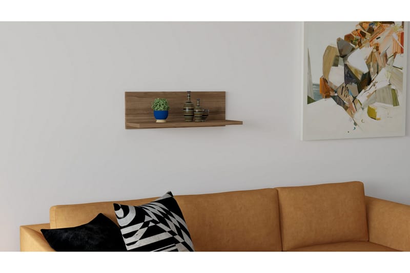 Desgrar Vägghylla 60x19,6 cm - Brun - Förvaring - Köksförvaring - Kökshylla