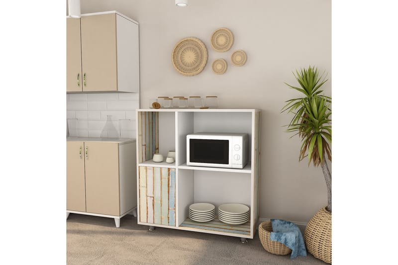 DOYRAN Vägghylla 100x100 cm Vit - Förvaring - Köksförvaring - Kökshylla