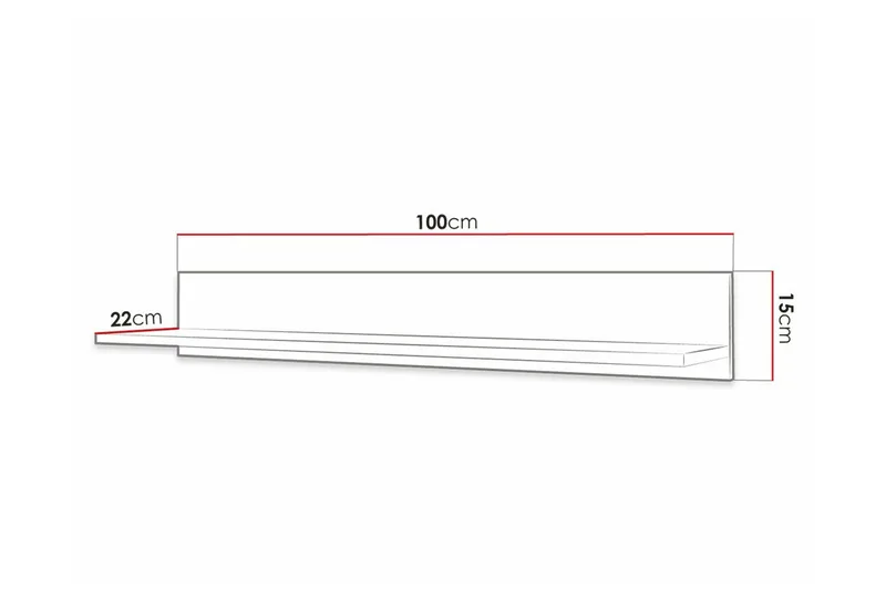 Dunvegan Vägghylla 100x22 cm Black - Förvaring - Köksförvaring - Kökshylla