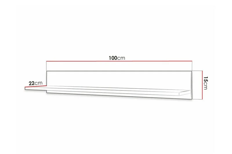 Dunvegan Vägghylla 100x22 cm White - Förvaring - Köksförvaring - Kökshylla