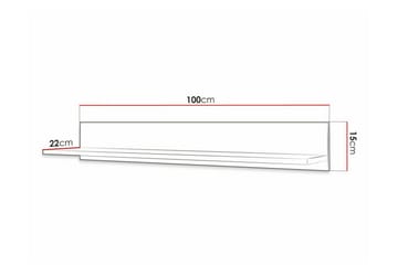 Dunvegan Vägghylla 100x22 cm White - Förvaring - Köksförvaring - Kökshylla