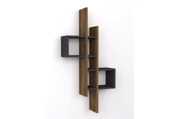 Estetal Vägghylla 54x20 cm 8 Hyllor - Natur/Antracit - Förvaring - Köksförvaring - Kökshylla
