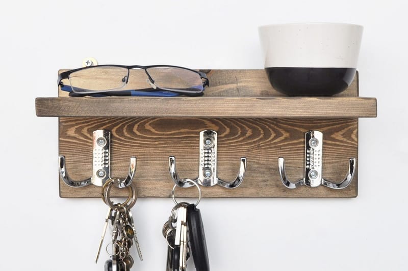 Evila Hängare 6 Krokar - Trä - Förvaring - Sko- & klädförvaring - Klädhängare - Klädkrok