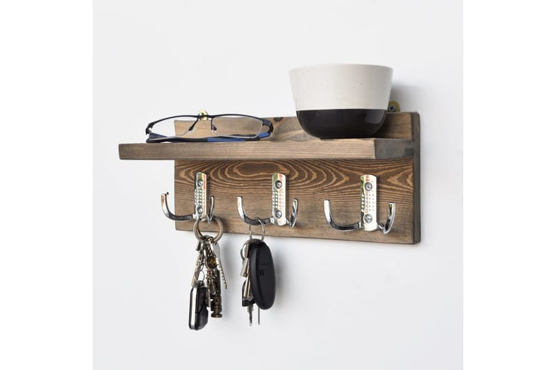 Evila Hängare 6 Krokar - Trä - Förvaring - Sko- & klädförvaring - Klädhängare - Klädkrok