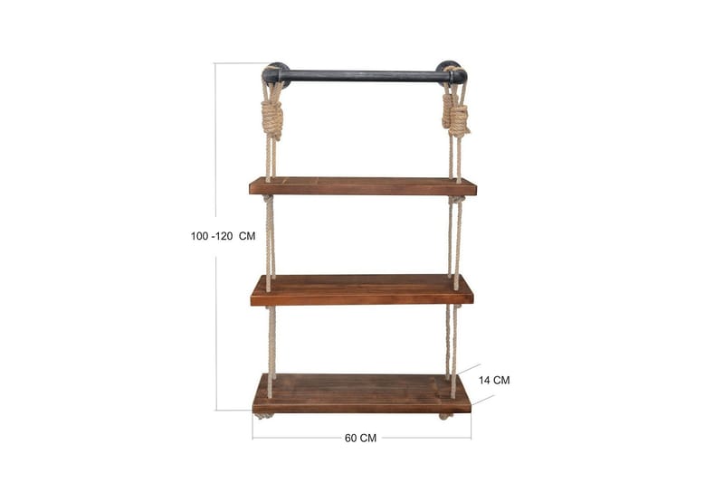 Evila Rephylla 3 Hyllor - Trä/Svart - Förvaring - Köksförvaring - Kökshylla