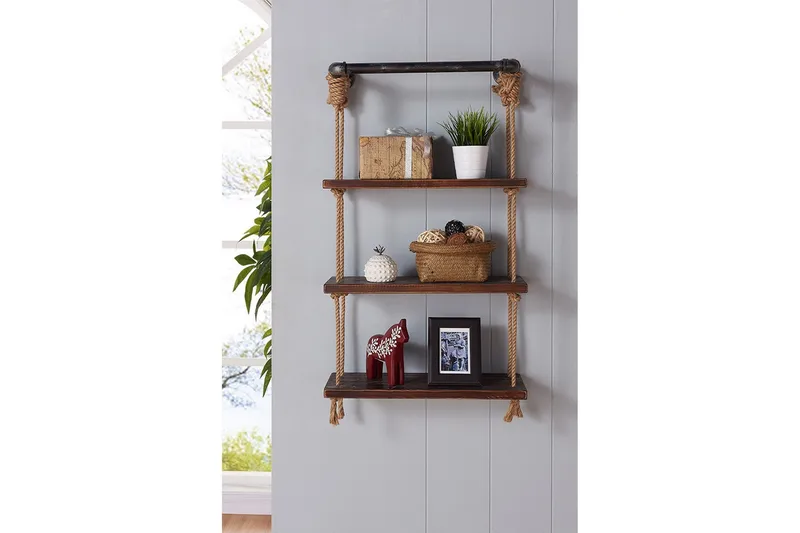 Evila Rephylla 3 Hyllor - Trä/Svart - Förvaring - Köksförvaring - Kökshylla