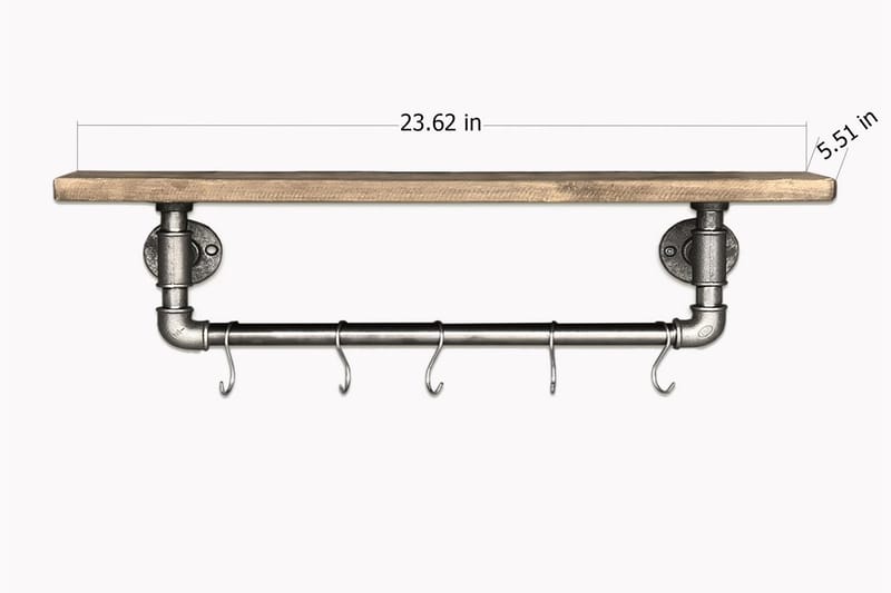 Evila Toapappershållare Rör/Trä - Trä/Svart - Möbler - Tillbehör & accessoarer - Badrumstillbehör - Toalettpappershållare