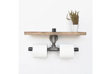 Evila Toapappershållare - Svart/Trä - Möbler - Tillbehör & accessoarer - Badrumstillbehör - Toalettpappershållare