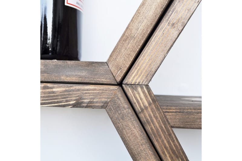 Evila Vägghylla 5 Hexagoner - Trä - Förvaring - Köksförvaring - Kökshylla