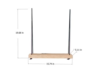 Evila Vägghylla med Rep 40 cm i Trä med Ekutseende - Beige - Förvaring - Köksförvaring - Kökshylla