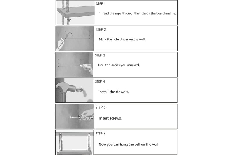 Evila Vägghylla Rep - Brun - Förvaring - Köksförvaring - Kökshylla