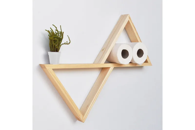 Evila Vägghylla Trianglar - Furu - Förvaring - Köksförvaring - Kökshylla