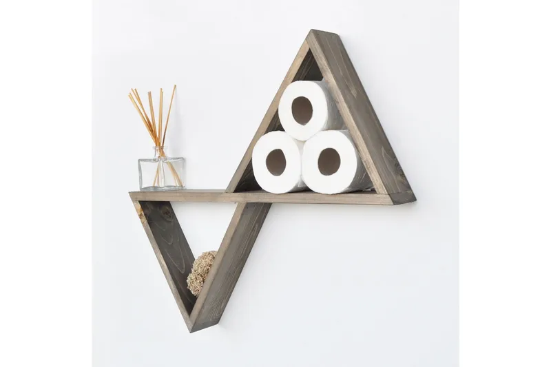 Evila Vägghylla Trianglar - Trä - Förvaring - Köksförvaring - Kökshylla
