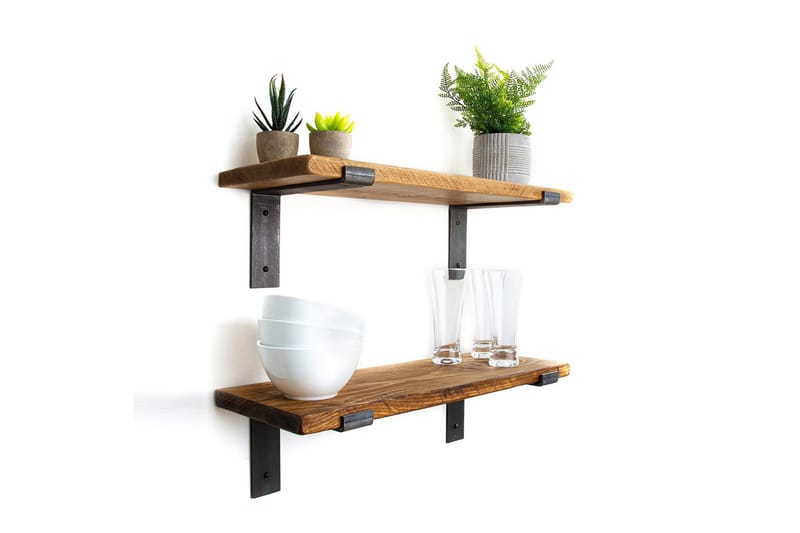 Fercho Vägghylla 40 cm - Svart/Valnöt - Förvaring - Köksförvaring - Kökshylla