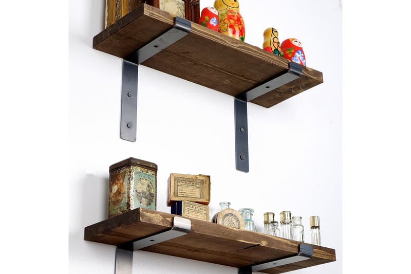 Fercho Vägghylla 40 cm - Svart/Valnöt - Förvaring - Köksförvaring - Kökshylla