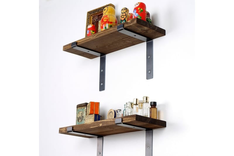 Fercho Vägghylla 40 cm - Svart/Valnöt - Förvaring - Köksförvaring - Kökshylla