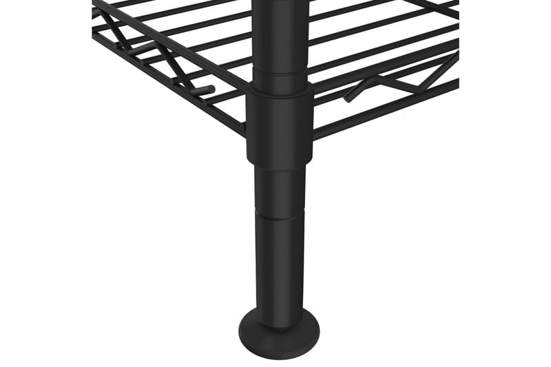 Förvaringshylla med 4 hyllplan 90x35x137 cm svart 200 kg - Svart - Förvaring - Köksförvaring - Kökshylla