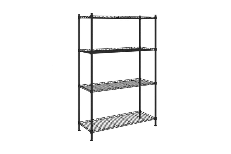 Förvaringshylla med 4 hyllplan 90x35x137 cm svart 200 kg - Svart - Förvaring - Köksförvaring - Kökshylla