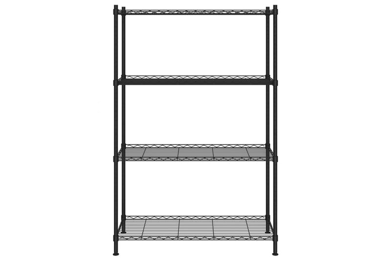 Förvaringshylla med 4 hyllplan 90x35x137 cm svart 200 kg - Svart - Förvaring - Köksförvaring - Kökshylla