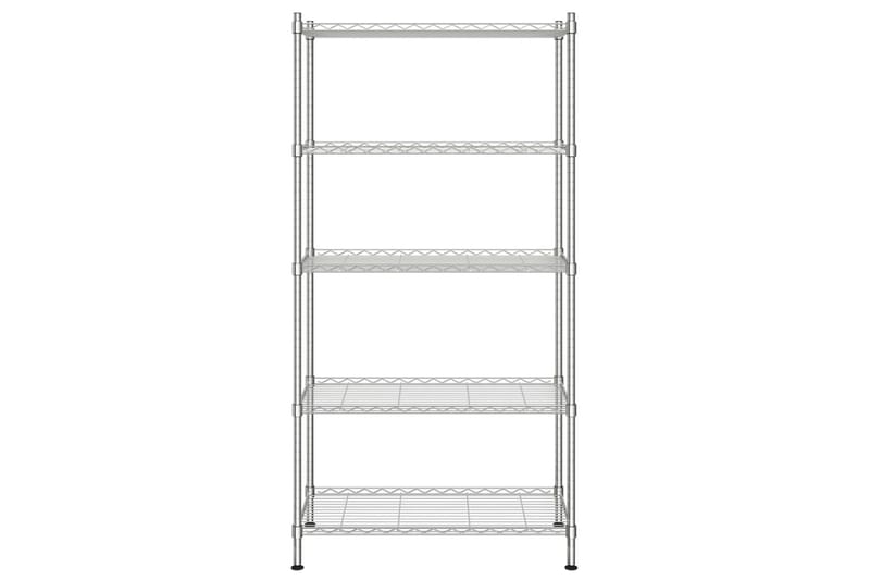 Förvaringshylla med 5 hyllplan 90x35x180 cm krom 250 kg - Silver - Förvaring - Köksförvaring - Kökshylla