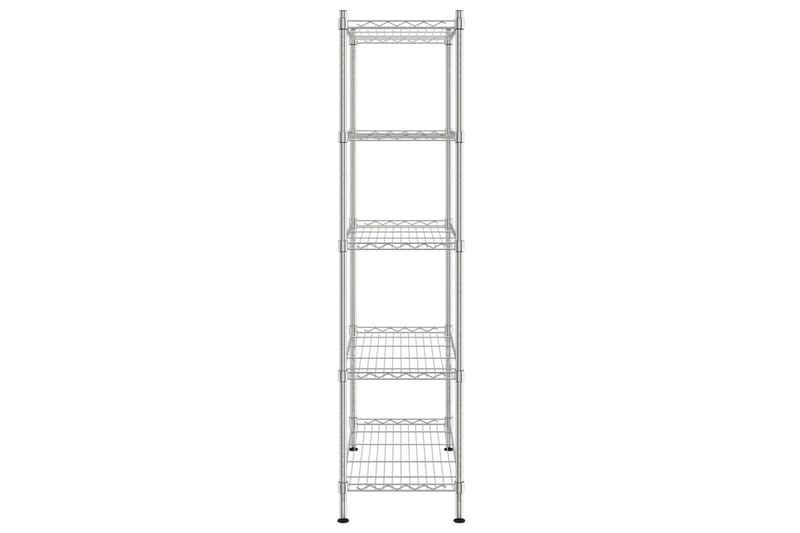 Förvaringshylla med 5 hyllplan 90x35x180 cm krom 250 kg - Silver - Förvaring - Köksförvaring - Kökshylla