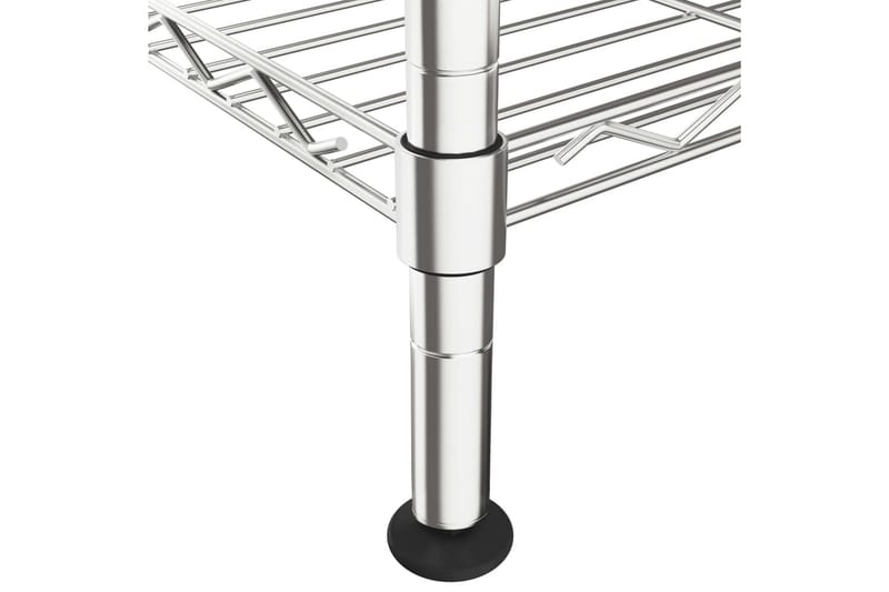 Förvaringshylla med 5 hyllplan 90x35x180 cm krom 250 kg - Silver - Förvaring - Köksförvaring - Kökshylla