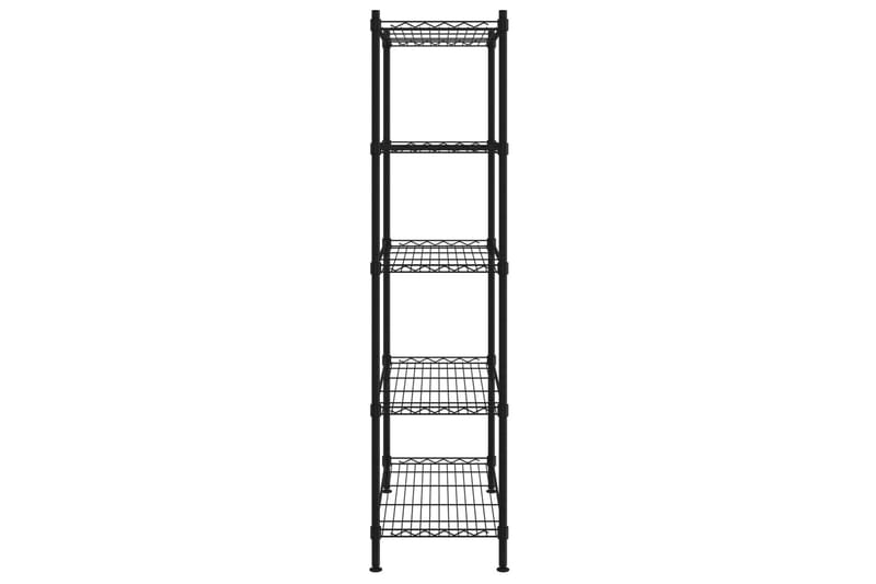 Förvaringshylla med 5 hyllplan 90x35x180 cm svart 250 kg - Svart - Förvaring - Köksförvaring - Kökshylla