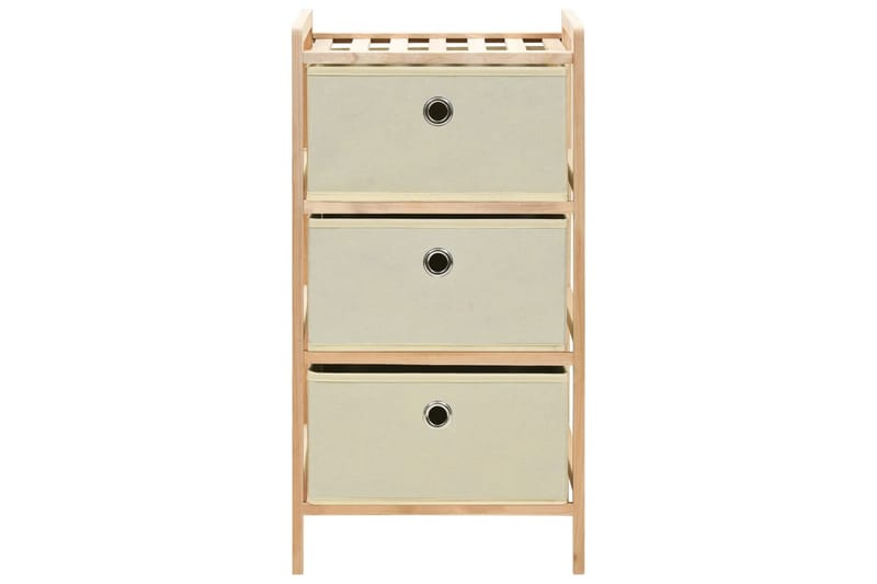 Förvaringshyllor 2 st med 3 tygkorgar cederträ beige - Beige - Förvaring - Köksförvaring - Kökshylla