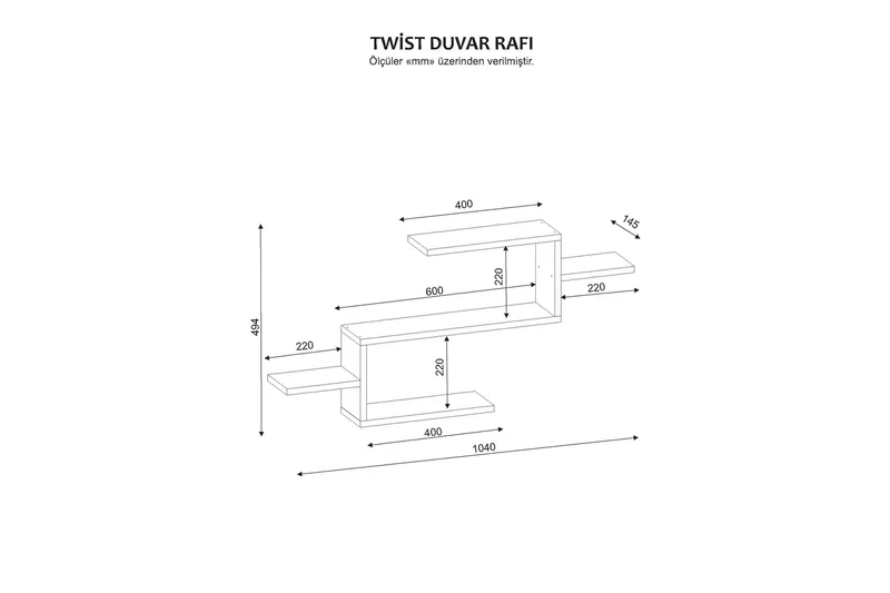 Furny Home Sängbord Dekor - Vit - Förvaring - Köksförvaring - Kökshylla