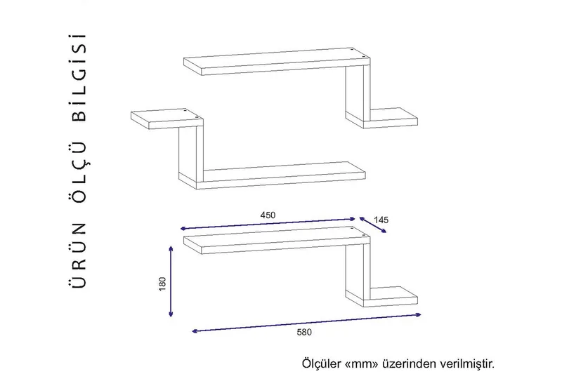Furny Home Vägghylla 58 cm - Vit - Förvaring - Köksförvaring - Kökshylla