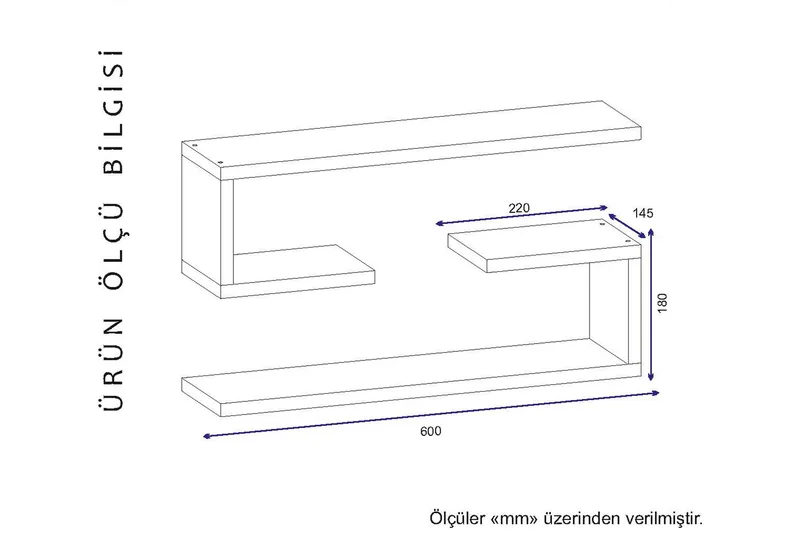Furny Home Vägghylla 60 cm - Vit - Förvaring - Köksförvaring - Kökshylla